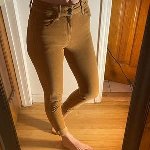 Cooper colored, corduroy, super stretch skinny jeans